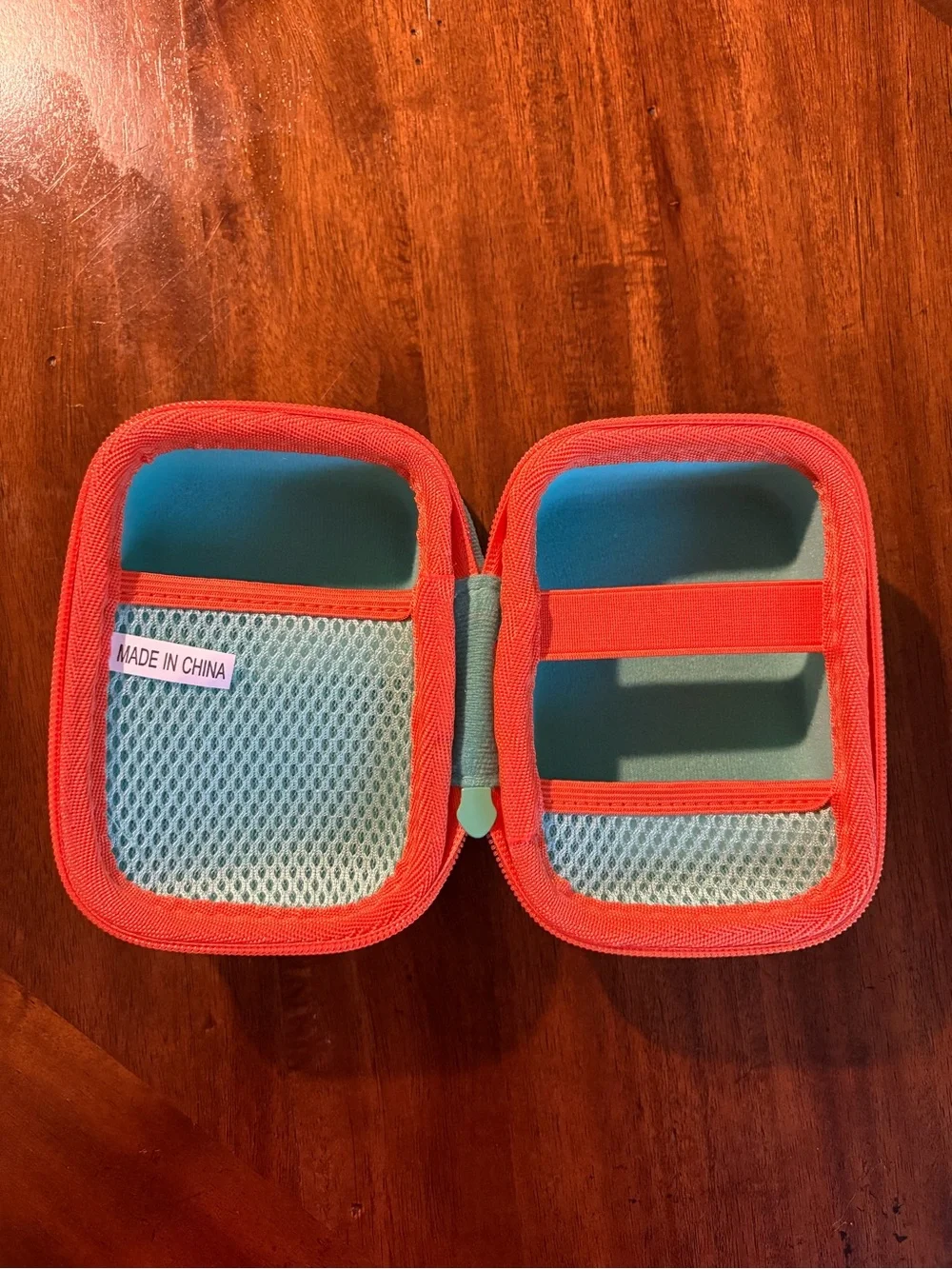 Yoto Kids Small Travel Case - Coral Exterior with Teal Interior NWOT